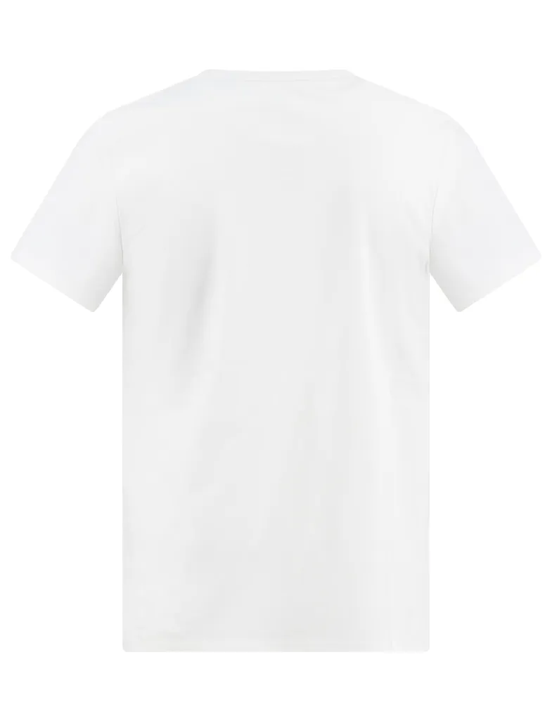 T-shirt ronde hals wit A Fish Named Fred met vis opdruk katoen