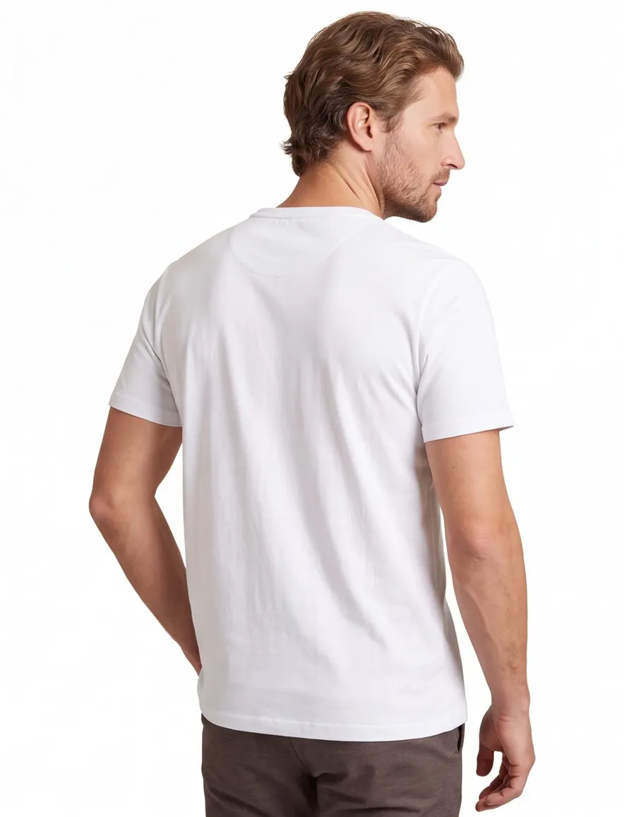 A Fish Named Fred T-shirt wit met vis opdruk korte mouw