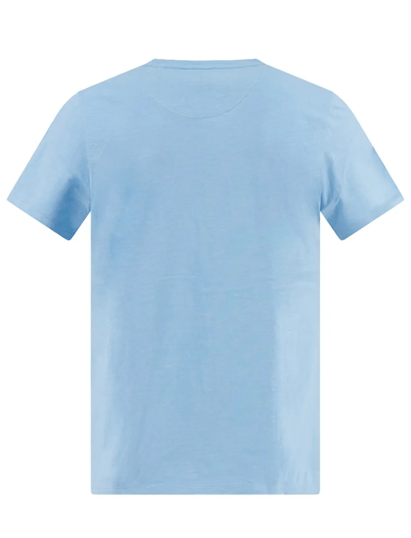 T-shirt met opdruk A Fish Named Fred lichtblauw 100% katoen