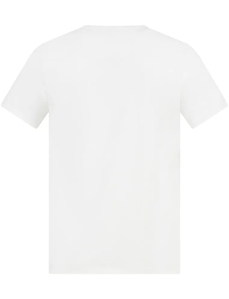 T-shirt wit met opdruk A Fish Named Fred katoen korte mouw