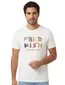 T-shirt wit met opdruk A Fish Named Fred katoen korte mouw