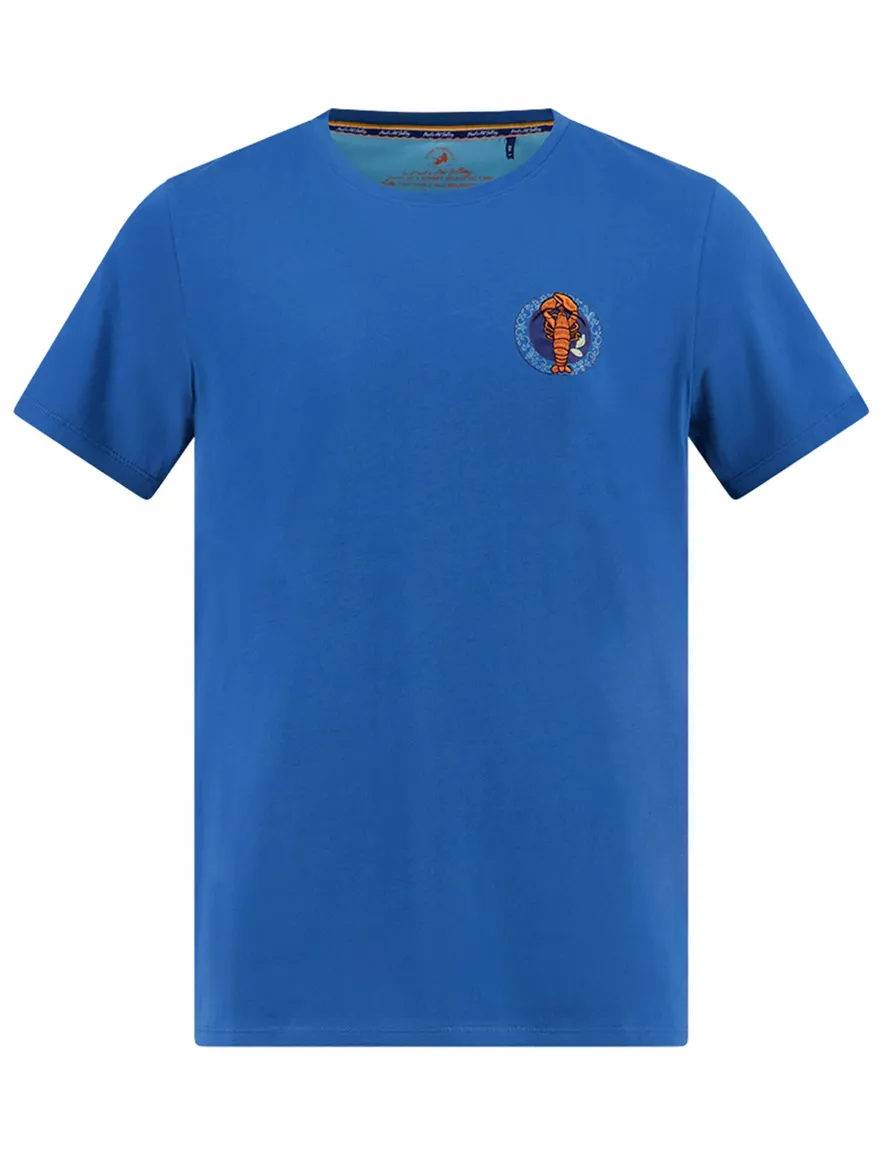 A Fish Named Fred T-shirt blauw met print