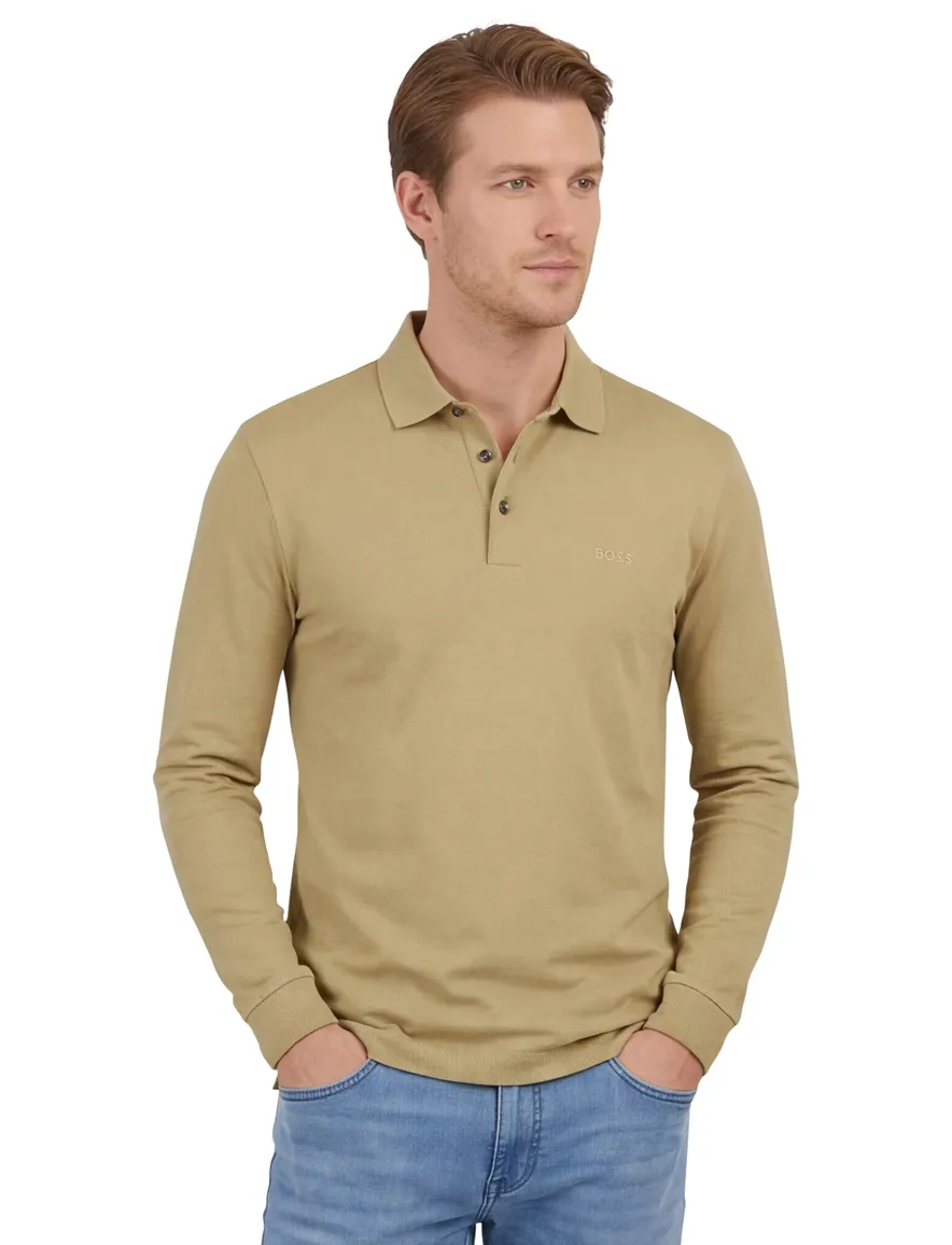BOSS Black Pado 30 beige lange mouw effen