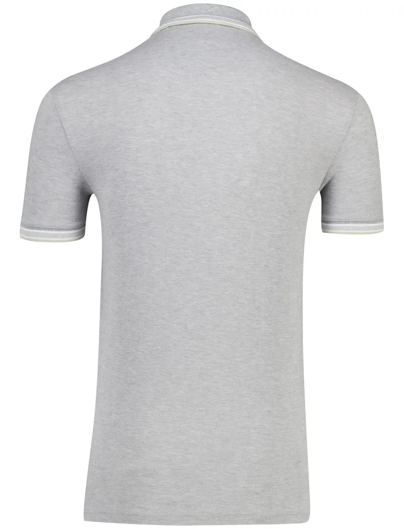 Poloshirt Boss Green paddy 3 knoops grijs pique