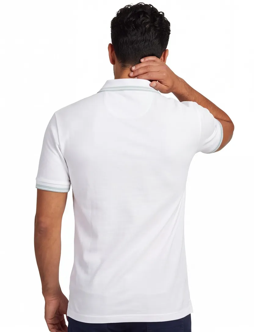 Poloshirt Boss Green paddy 3 knoops wit pique
