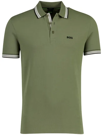 Hugo Boss Boss Green Paddy regular fit polo groen 3 knopen