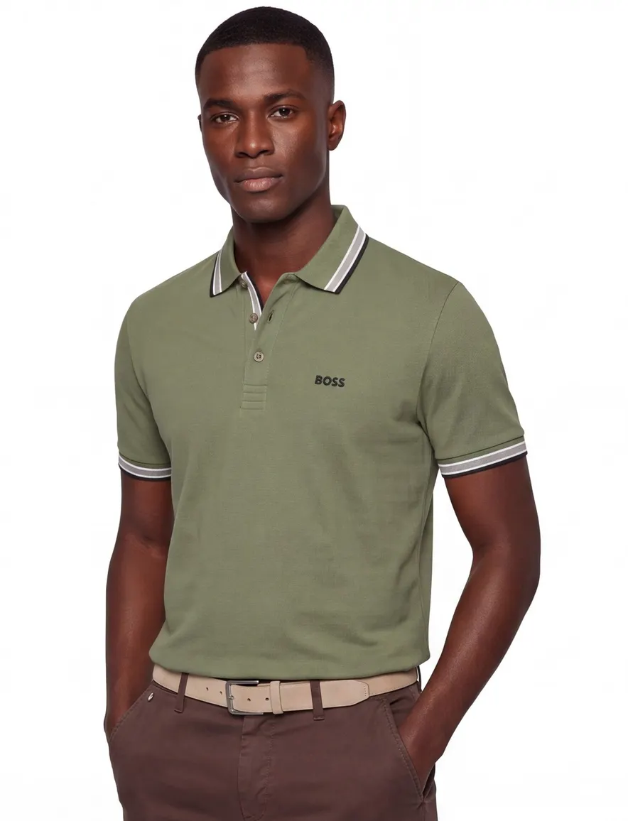 Boss Green Paddy polo groen effen