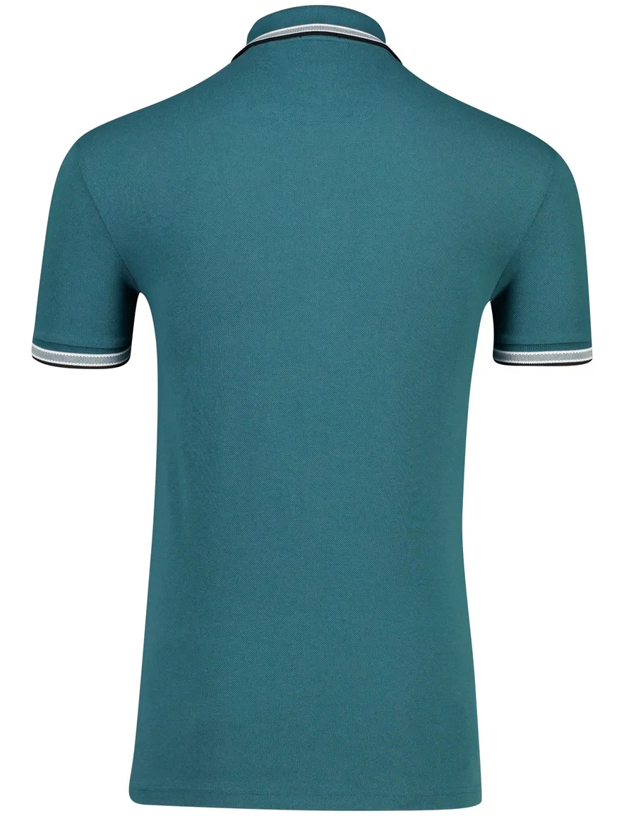 Boss Green Paddy polo pique blauw effen