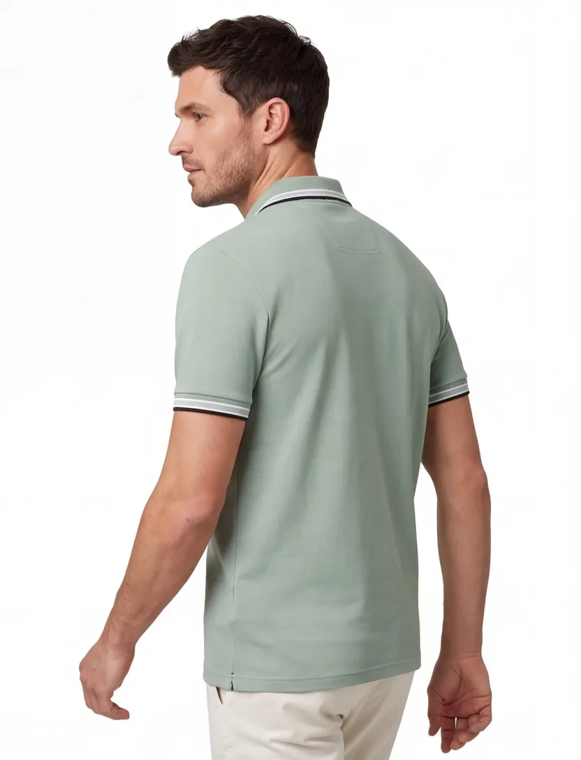 Poloshirt Boss Green paddy 3 knoops groen pique