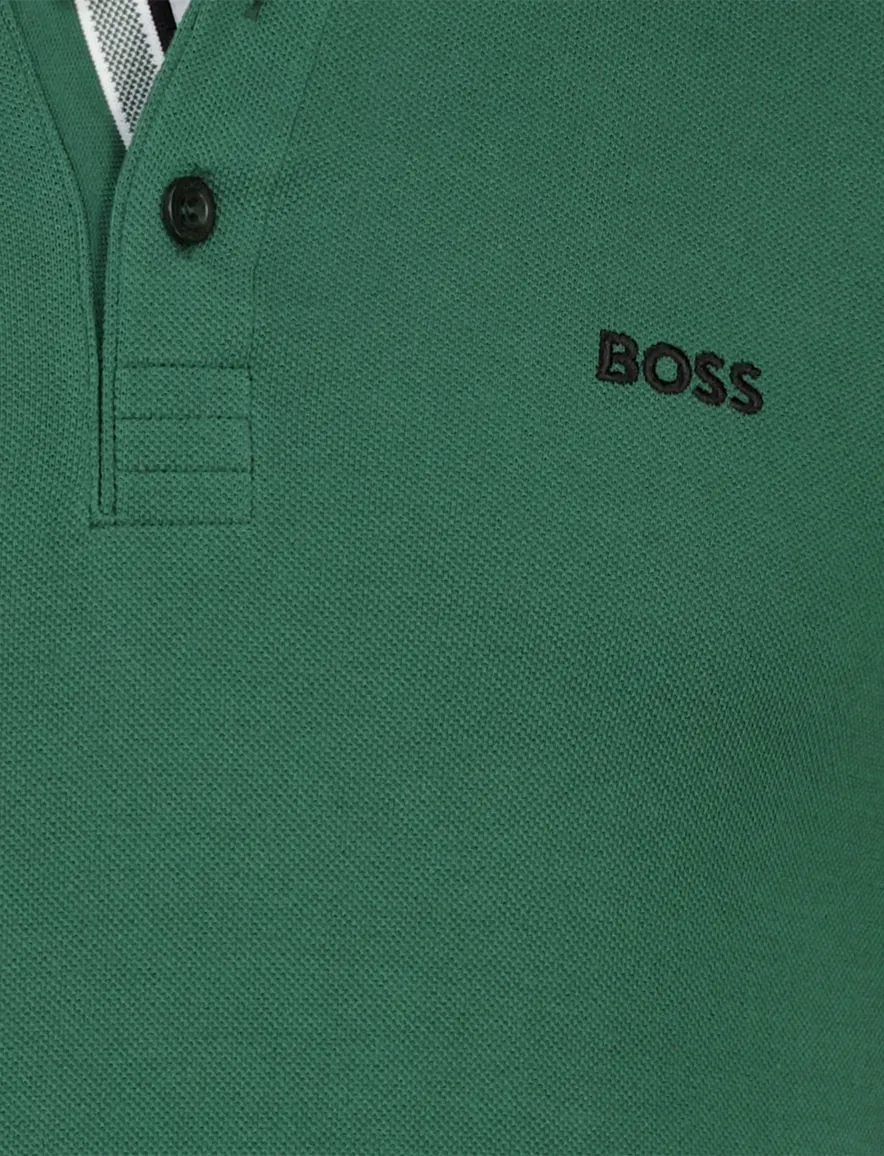 Boss Green Paddy polo regular fit pique groen