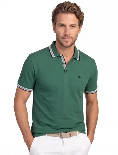 Hugo Boss Boss Green Paddy polo regular fit pique groen