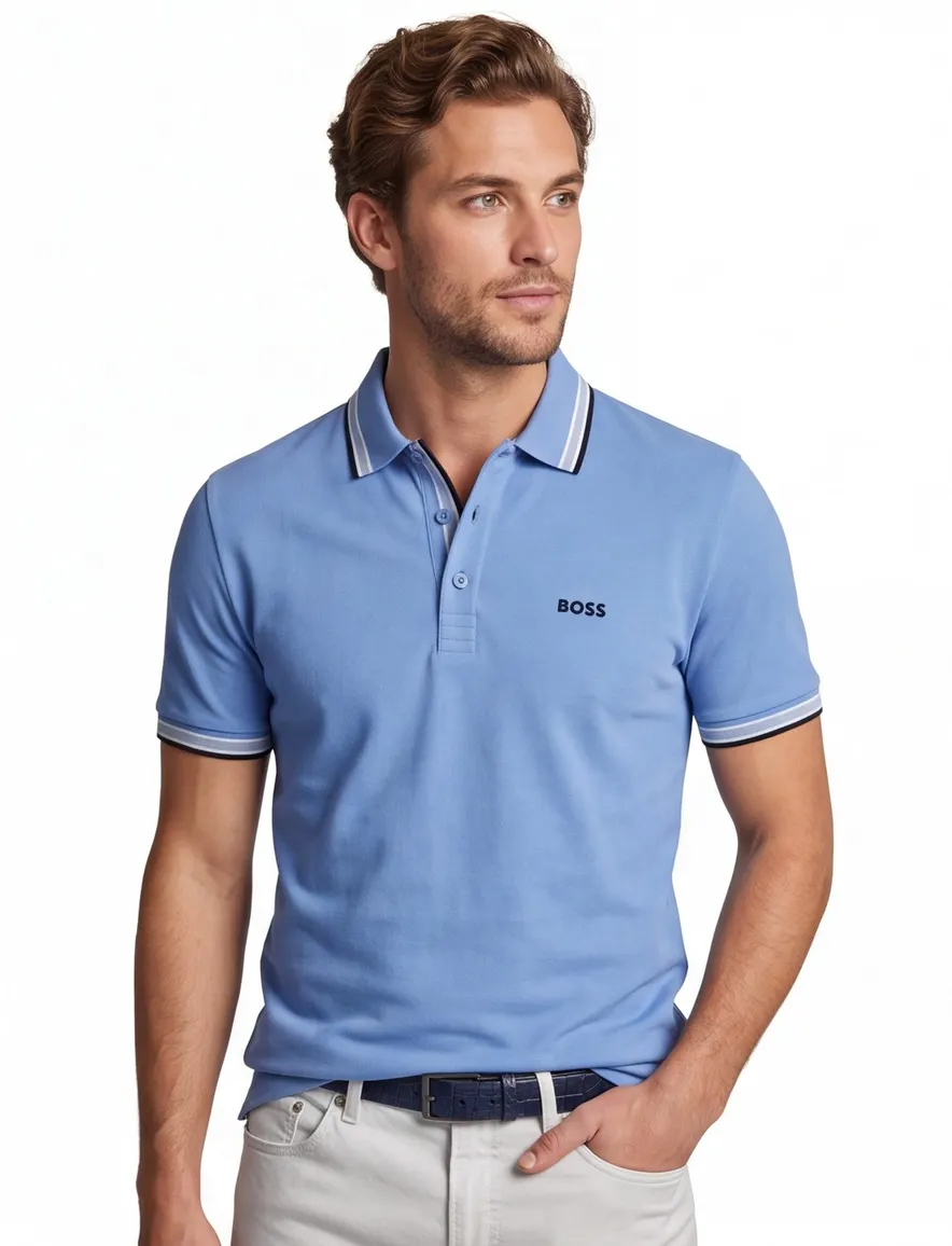 Boss Green Paddy polo regular fit blauw