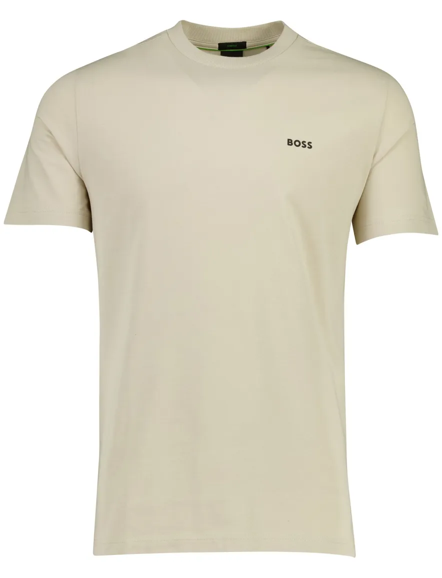 Boss Green tee t-shirt beige logo katoen