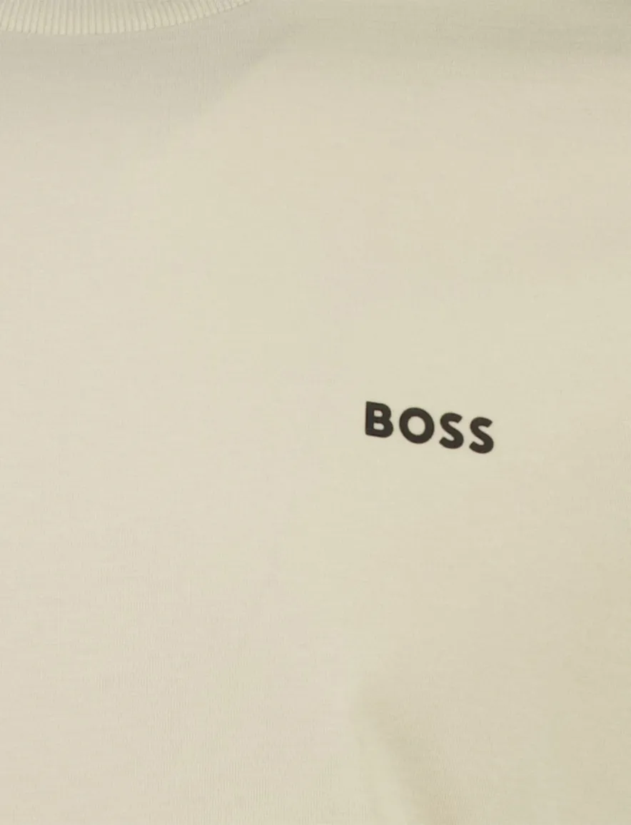 Boss Green tee t-shirt beige logo katoen