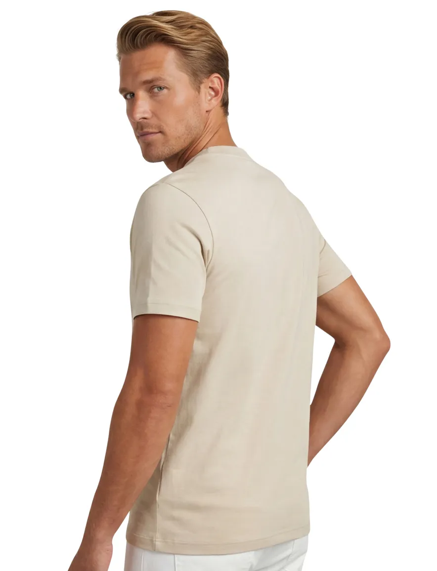Boss Green tee t-shirt beige logo katoen