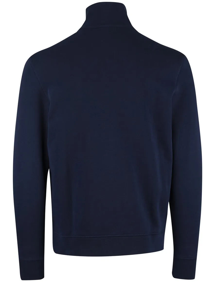 Zestart vest BOSS Orange navy hoge hals en ritssluiting