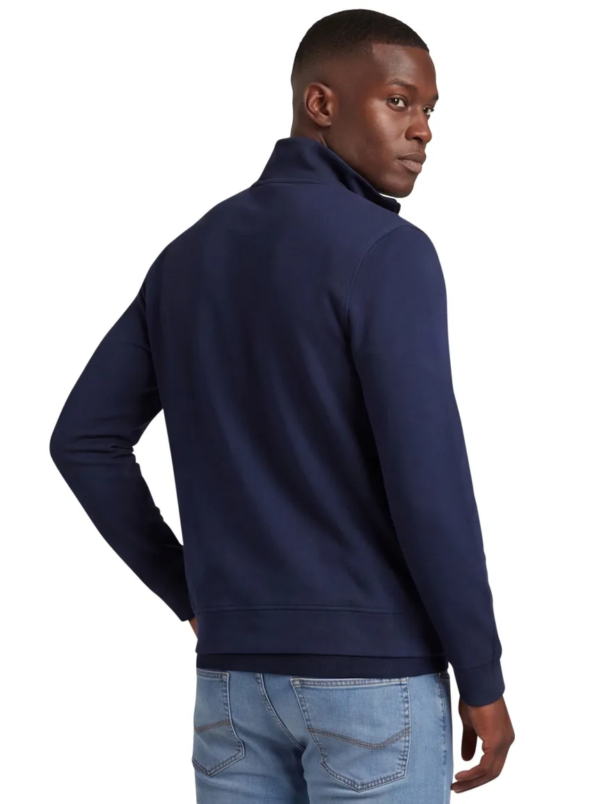 Zestart vest BOSS Orange navy hoge hals en ritssluiting