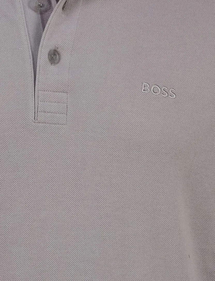 Grijs poloshirt Boss Green Plisy pique normale fit