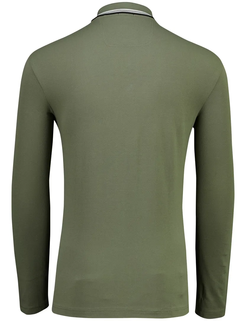100% katoen green poloshirt Boss Green Plisy lange mouw 3-knoops