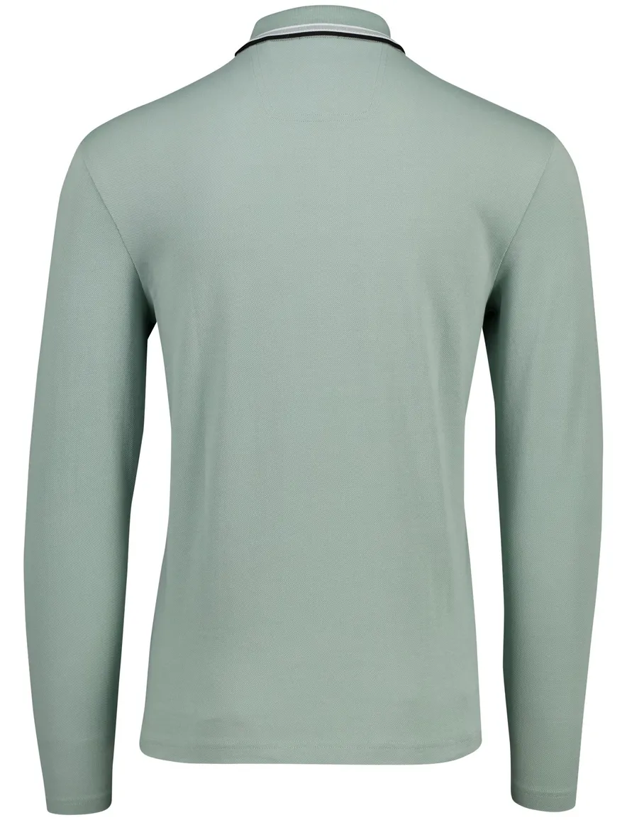 Boss Green polo lange mouw groen