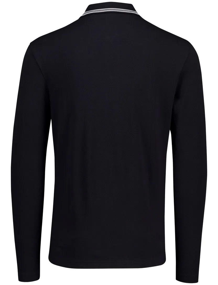 Donkerblauw poloshirt Boss Green normale fit 3 knopen