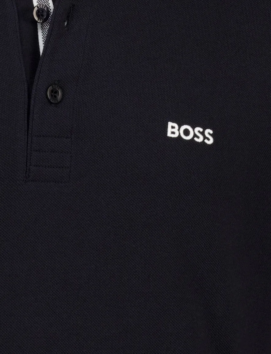 Boss Green polo donkerblauw effen