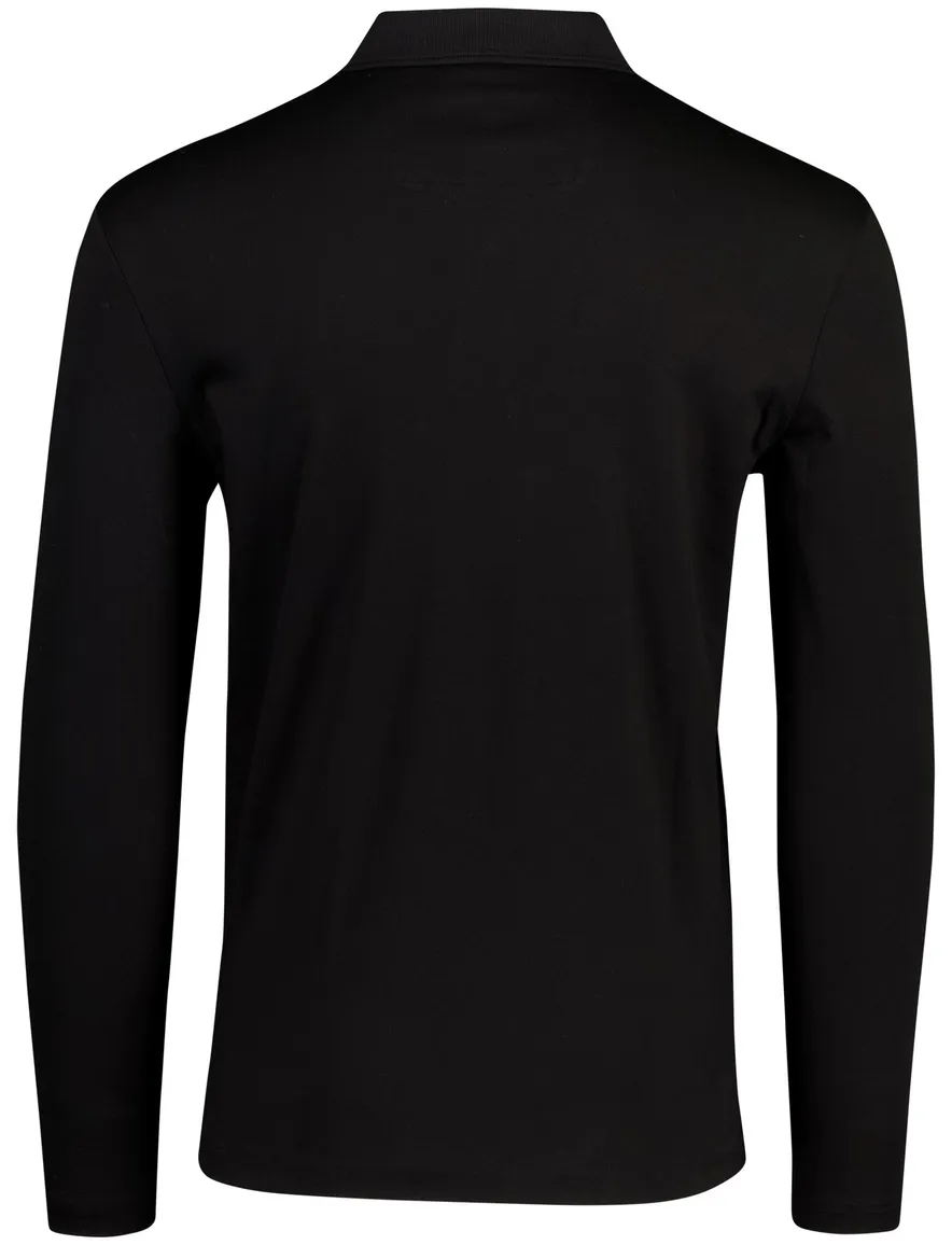 BOSS Green Pirol polo effen zwart lange mouw