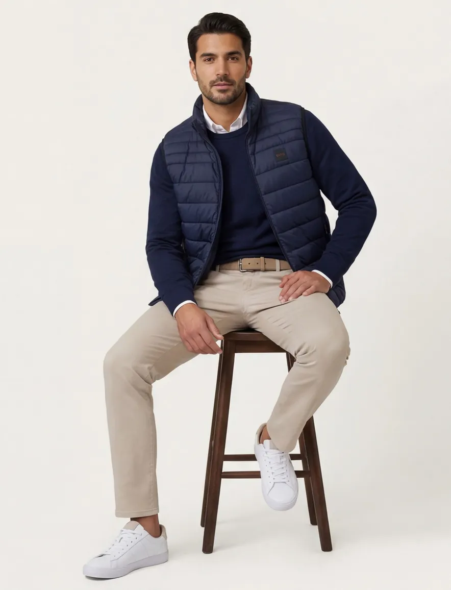 BOSS Orange Odeno2 donkerblauwe bodywarmer
