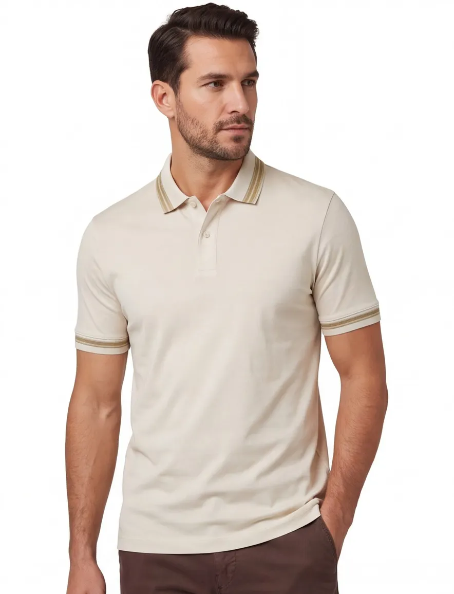 Boss Black H phillipson poloshirt beige