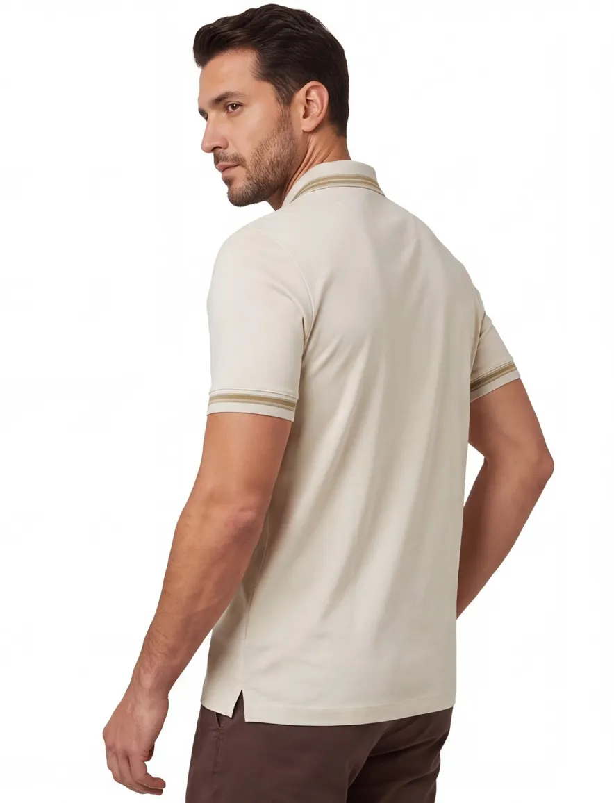 Boss Black H phillipson poloshirt beige