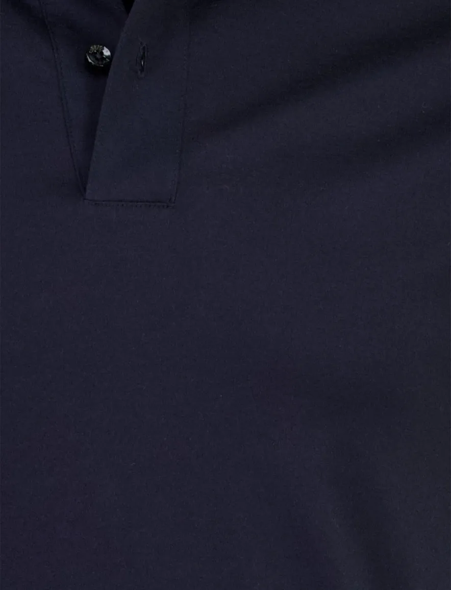 Poloshirt Boss Black H-Phillipson slim fit navy 2-knoops