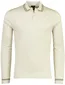 Poloshirt Boss Black H-pleins Slim Fit lange mouw creme 2-knoops