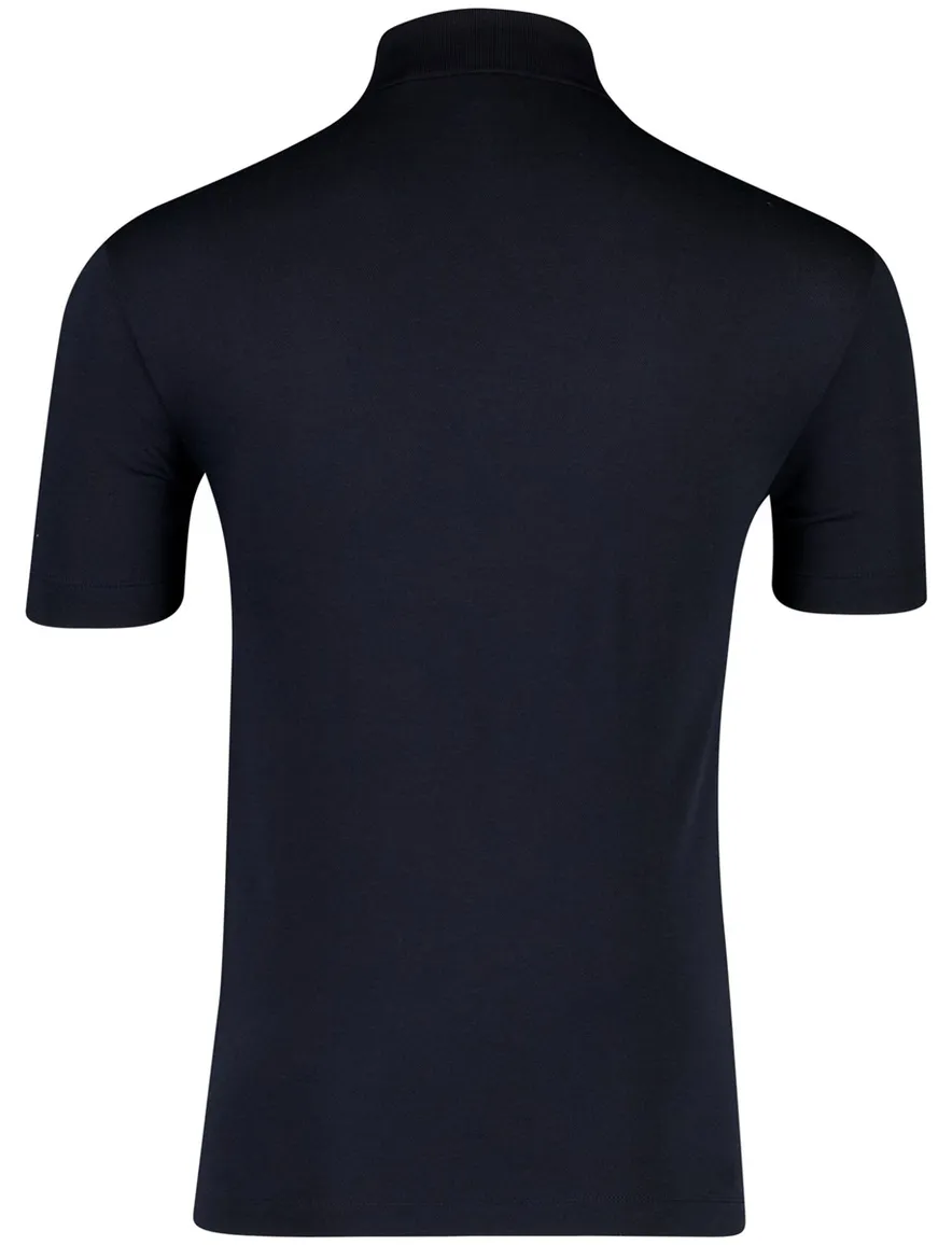 BOSS Black poloshirt navy 3 knoops