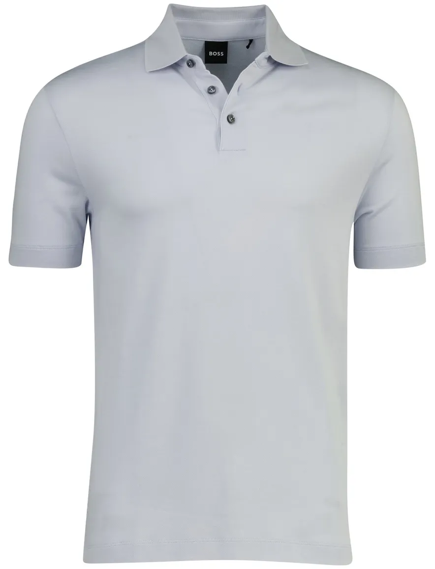 Boss Black poloshirt H-pack korte mouw 3-knoops lichtblauw