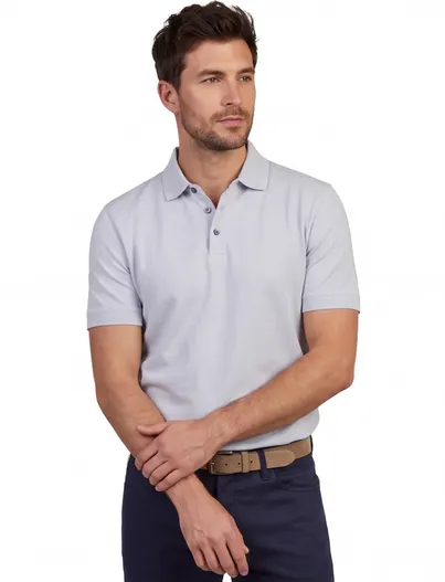 Hugo Boss Lichtblauw poloshirt Boss Black H-pack korte mouw pique 3-knoops