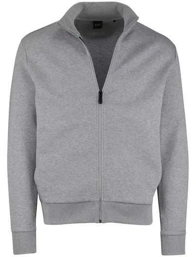 Hugo Boss Grijs vest BOSS Orange zonder capuchon
