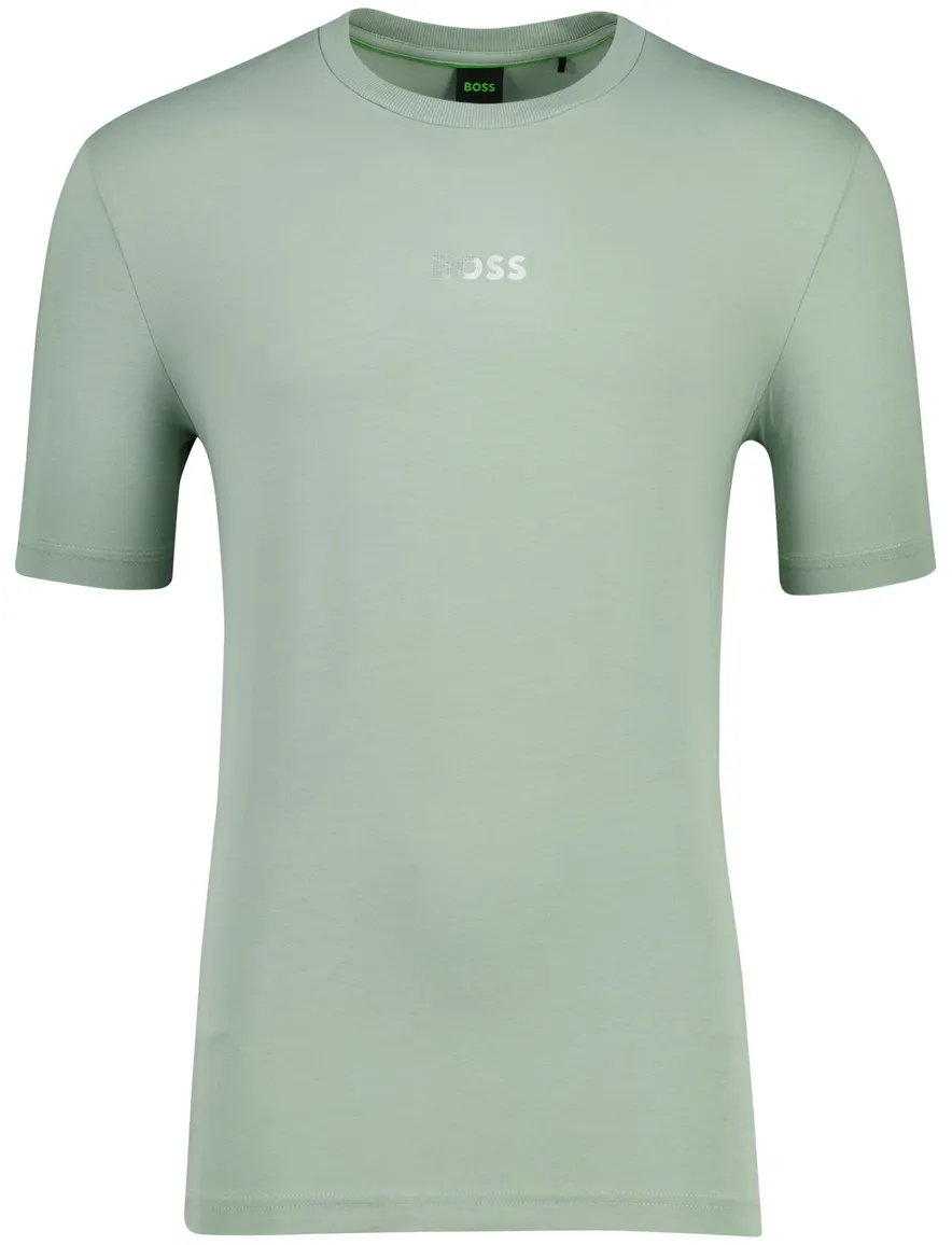 Boss Green t-shirt lichtgroen backprint
