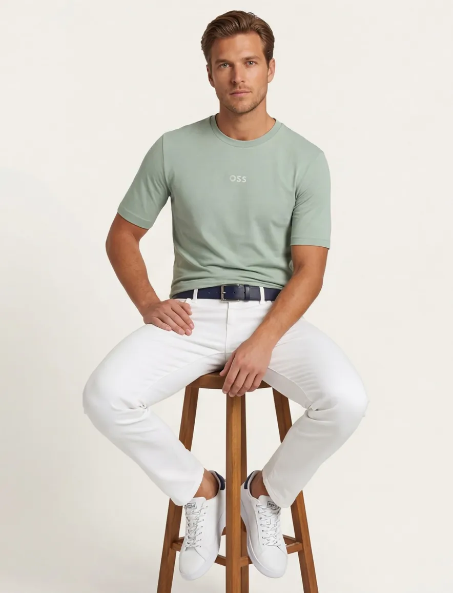 Boss Green TS join grx t-shirt met opdruk groen