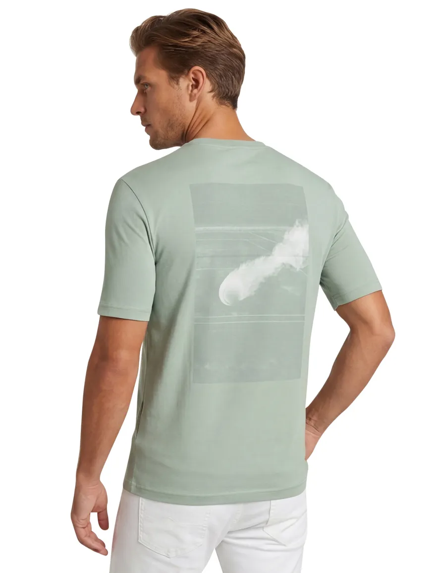 Boss Green t-shirt lichtgroen backprint