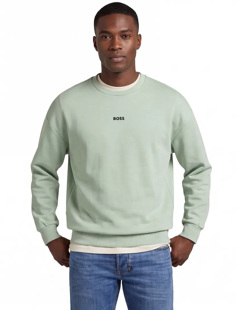 BOSS Green trui ronde hals katoen