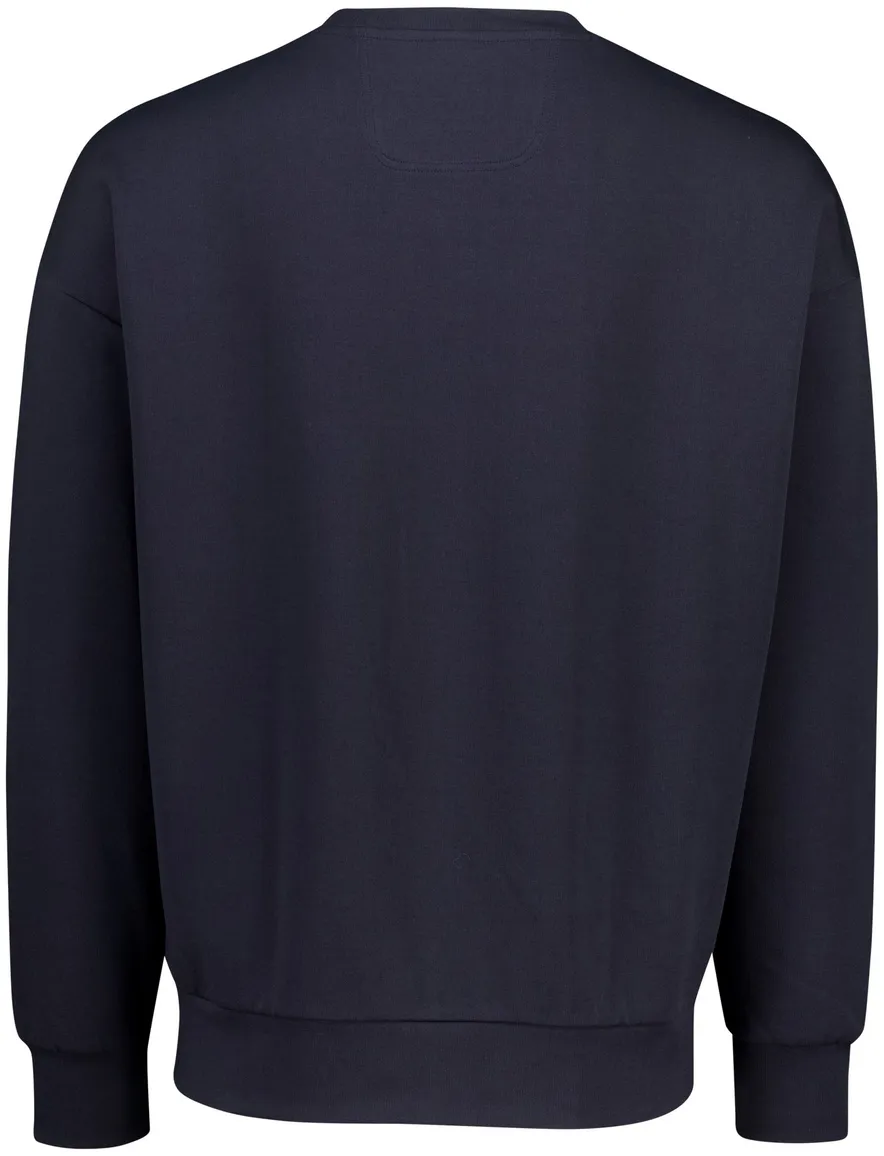 BOSS Green trui donkerblauw ronde hals