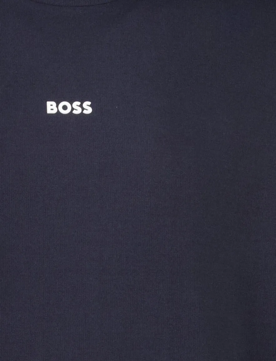 BOSS Green trui donkerblauw ronde hals