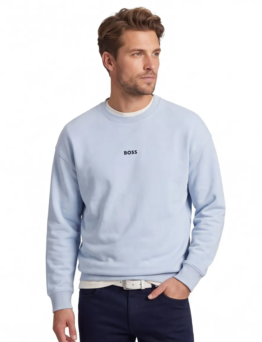 Boss Green Stenson vest lichtblauw effen