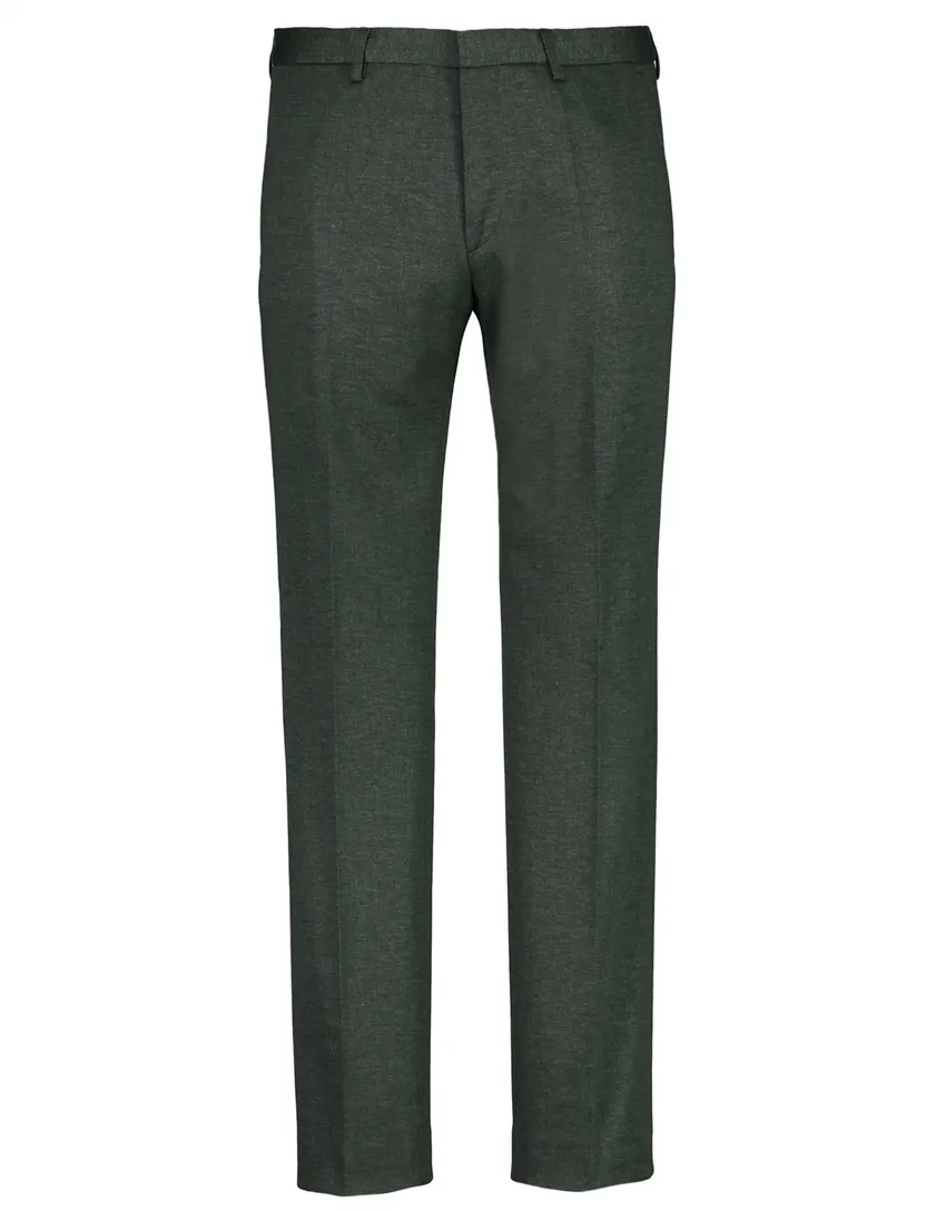 Roy Robson pantalon bandplooi groen normale fit