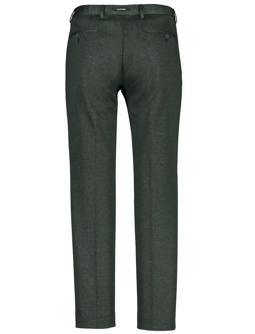Roy Robson pantalon bandplooi groen normale fit