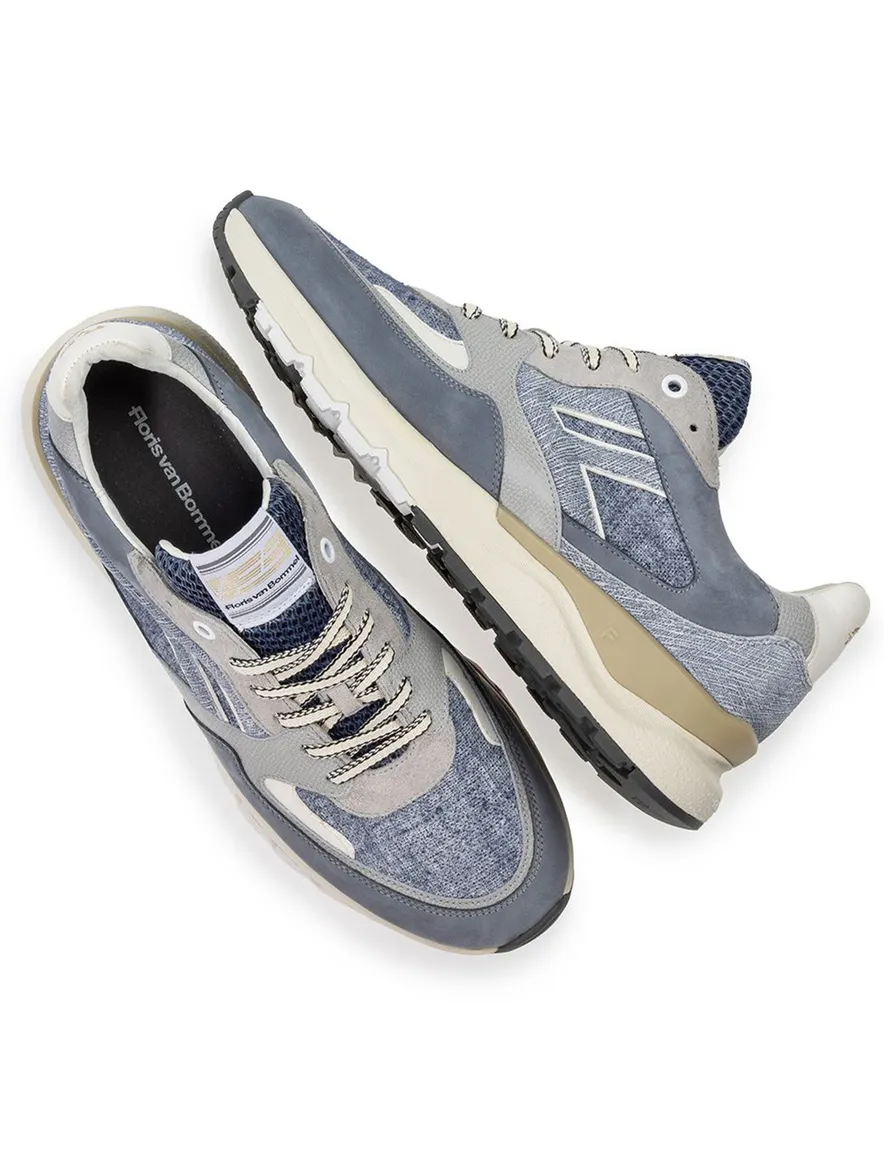 Van Bommel sneakers blauw geprint