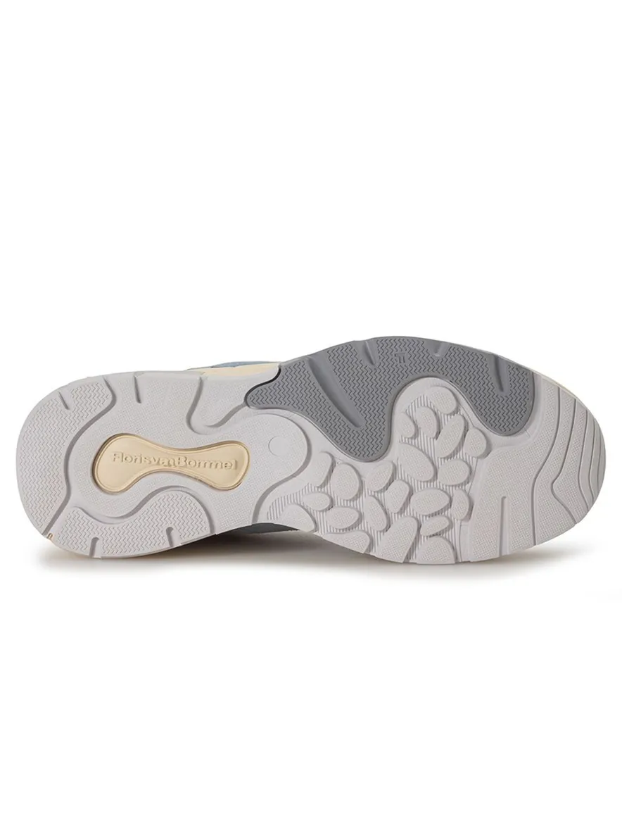 Sneaker Van Bommel blauw suede robuuste zool en sportieve look