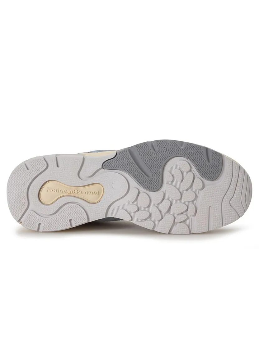 Van Bommel sneaker blauw suede effen comfort