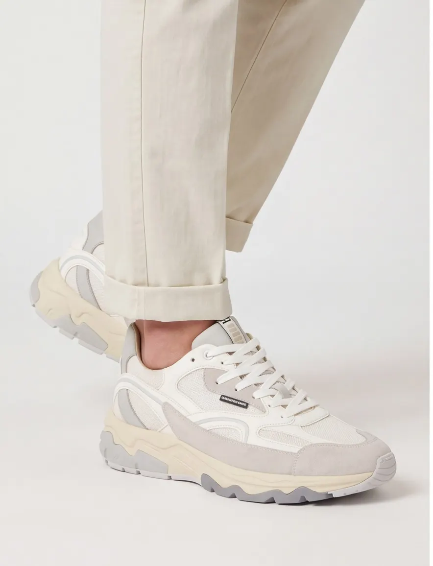 Floris van Bommel sneakers creme wit textiel