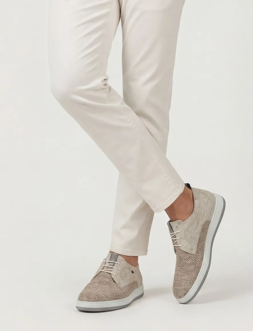 Floris van Bommel veterschoen beige